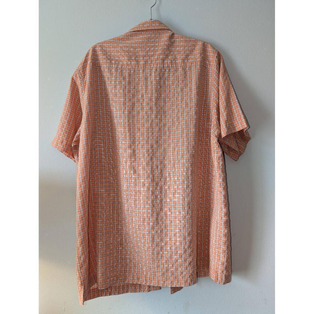 Urban Pipeline Mens Orange Plaid Short Sleeve Shirt XL - Picture 3 of 5